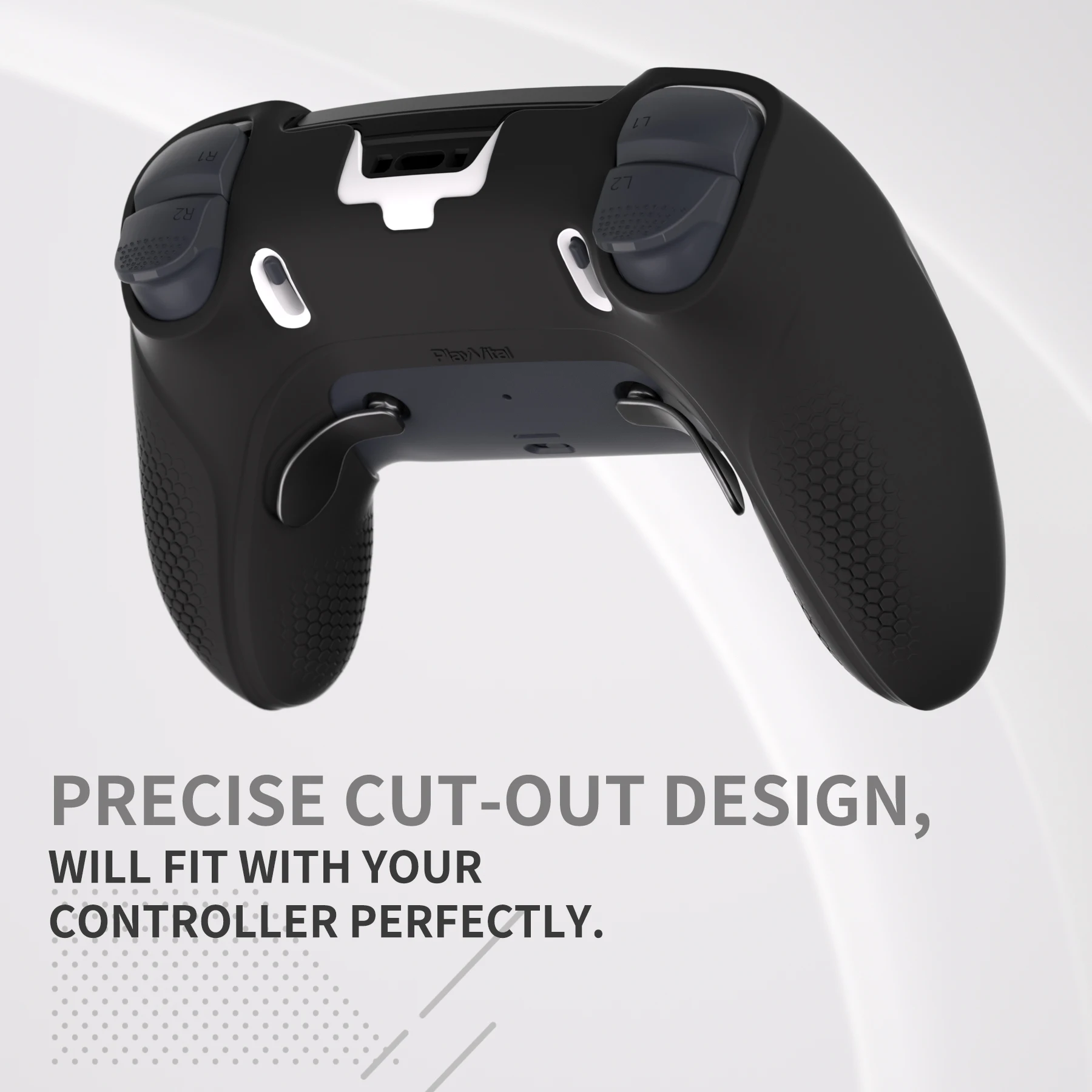 Playvital rutsch feste, halb überzogene Silikon hülle für die ps5 Edge Controller Soft Protector - Ninja Edition-Serie