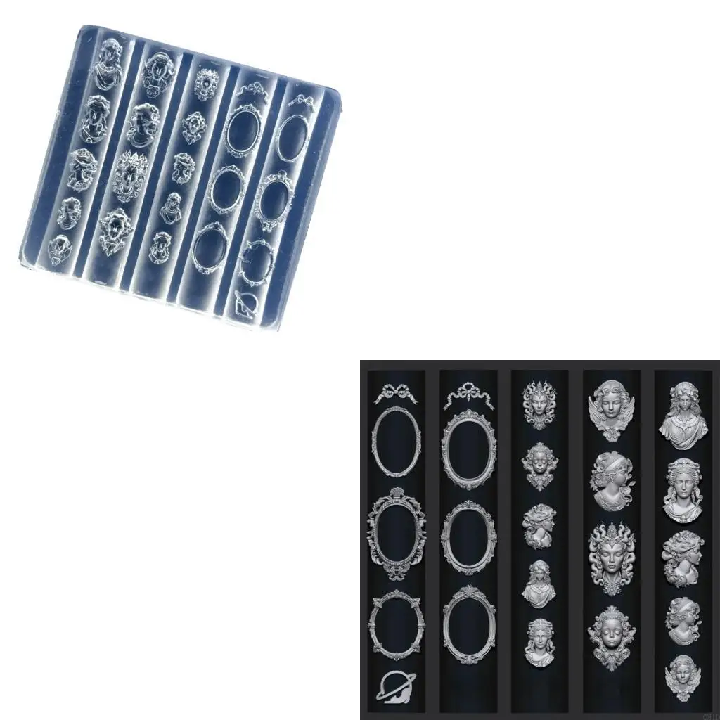 قالب إطار أظافر فني من السيليكون لإبداعات تصميمات المانيكير المصنوعة يدويًا #1