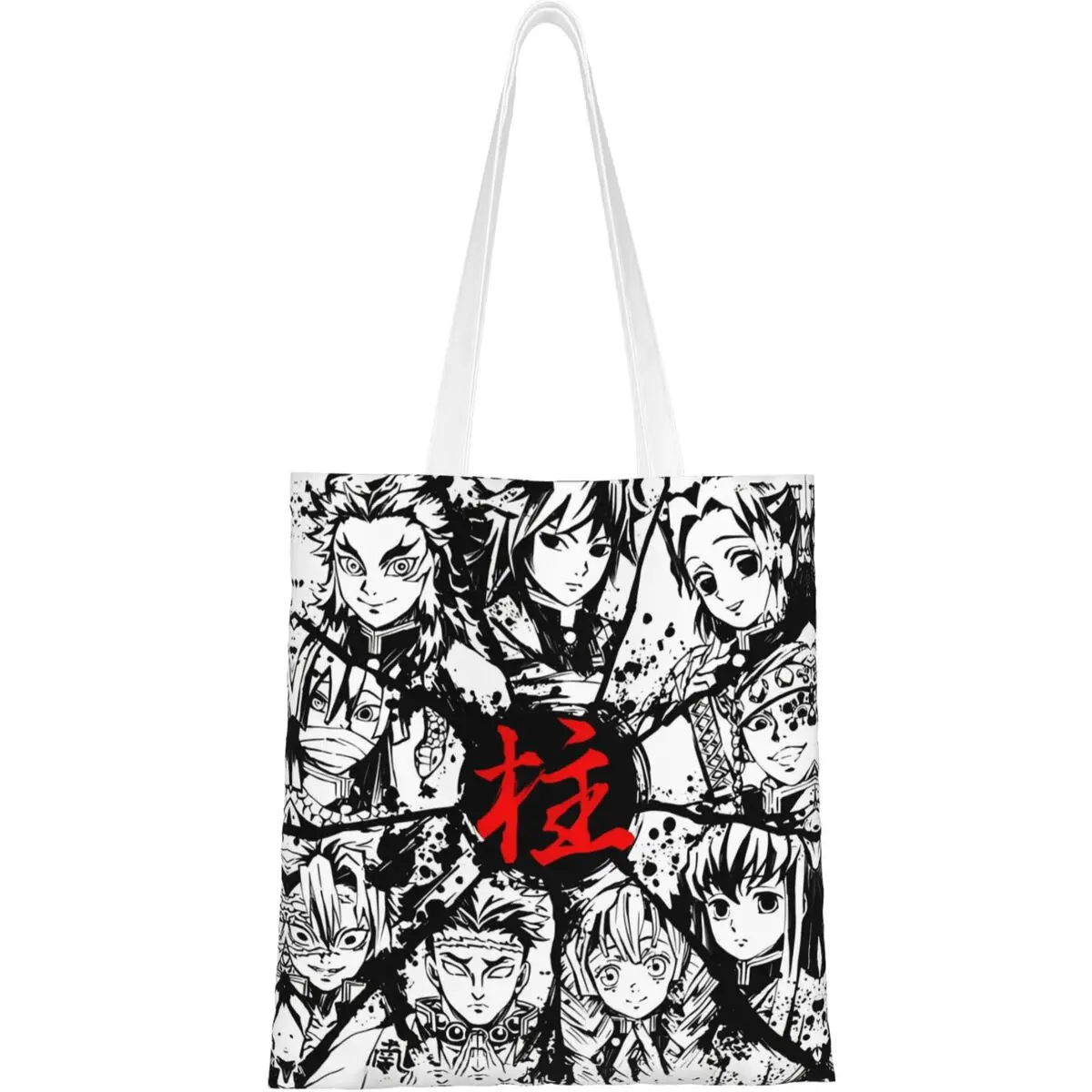 Demons Anime Shopper Bag Slayers Modern Handbags Cloth Streetwear Tote Bag Women Print Shopping Bags