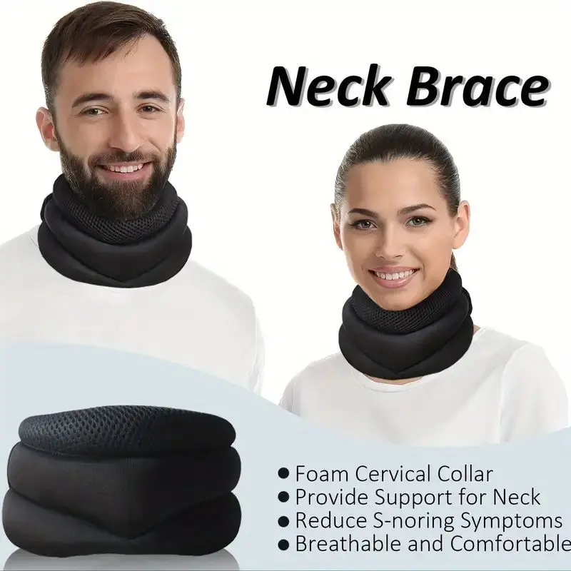 Suporte de proteção cervical, espuma macia, cinta de pescoço cervicorrecto, ferramenta de suporte ajustável, correção de postura da cabeça dianteira