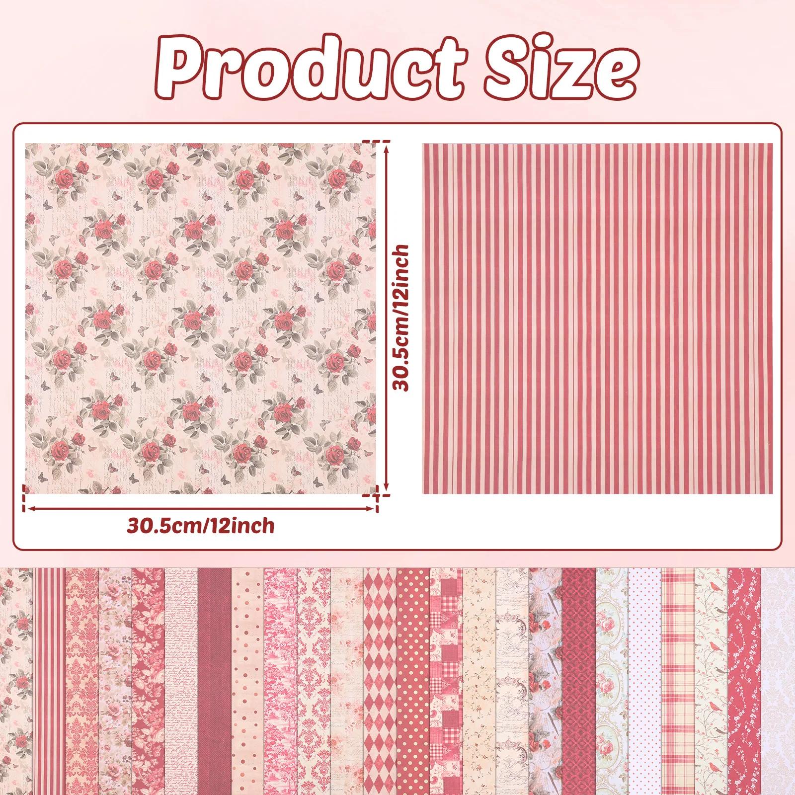 24 Pcs Scrapbook Paper 12