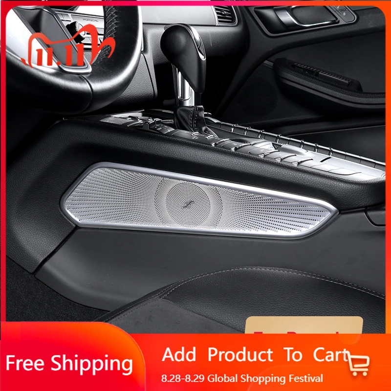 

Внутренние наклейки, пригодные для Porsche Macan 2014-2023, автомобильный центр управления, динамик, аудио, звук, декоративная панель, накладка