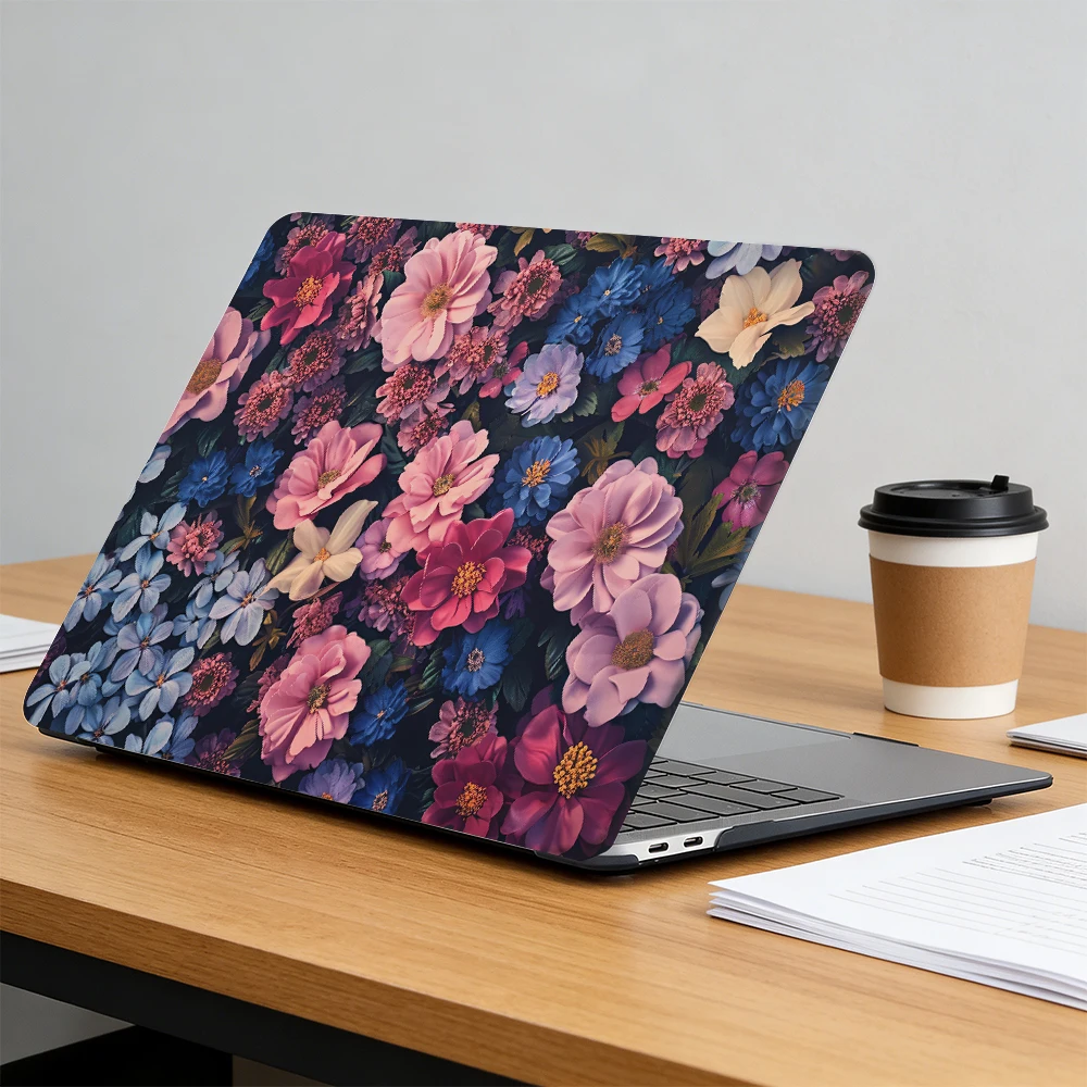 Colorful Floral Printed Shell for MacBook Pro 14 2026 M5 Case M2 M3 M4 Hard Cover for MacBook Neo 13 Air 15 Pro 13 14 16 Case