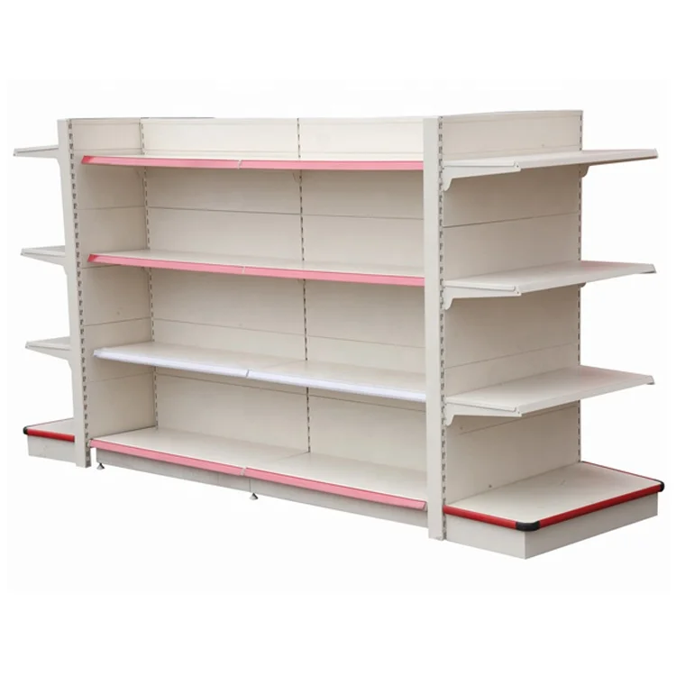 Double Sided Mesh Back Gondola Supermarket Shelf Market Gondolas Shelves For Store