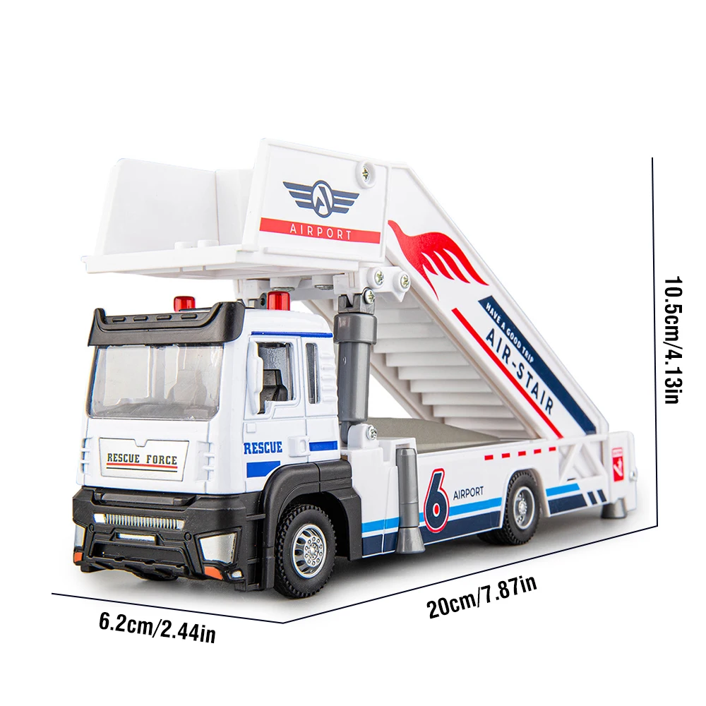 نموذج مطار من سبيكة المحاكاة ، نموذج سيارة الصعود ، شاحنات مدينة هندسية ، سيارة سحب مع أضواء وأصوات ، ألعاب هدايا للأطفال ،!