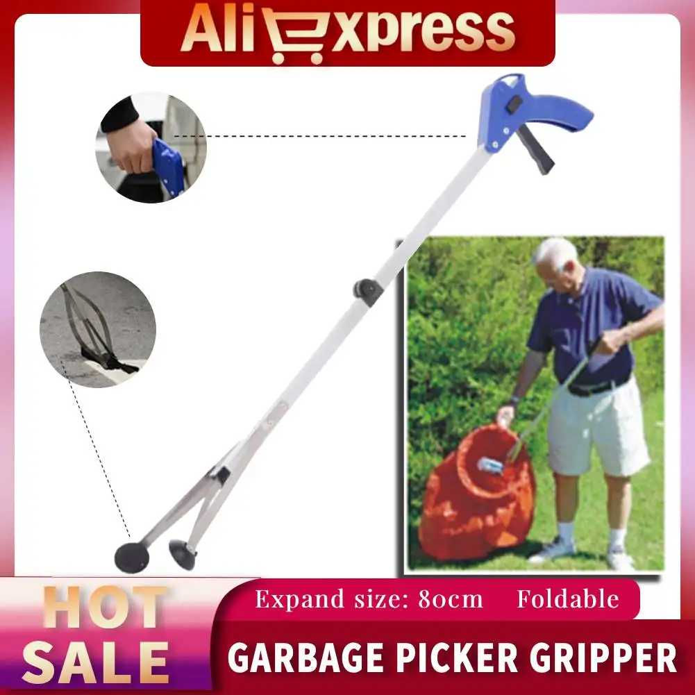 

Garbage Picker Gripper Foldable Cleaning Clip Strong Rubber Suction Cups Reacher Grabber Tool for Indoor/Outdoor/Workplace/Home