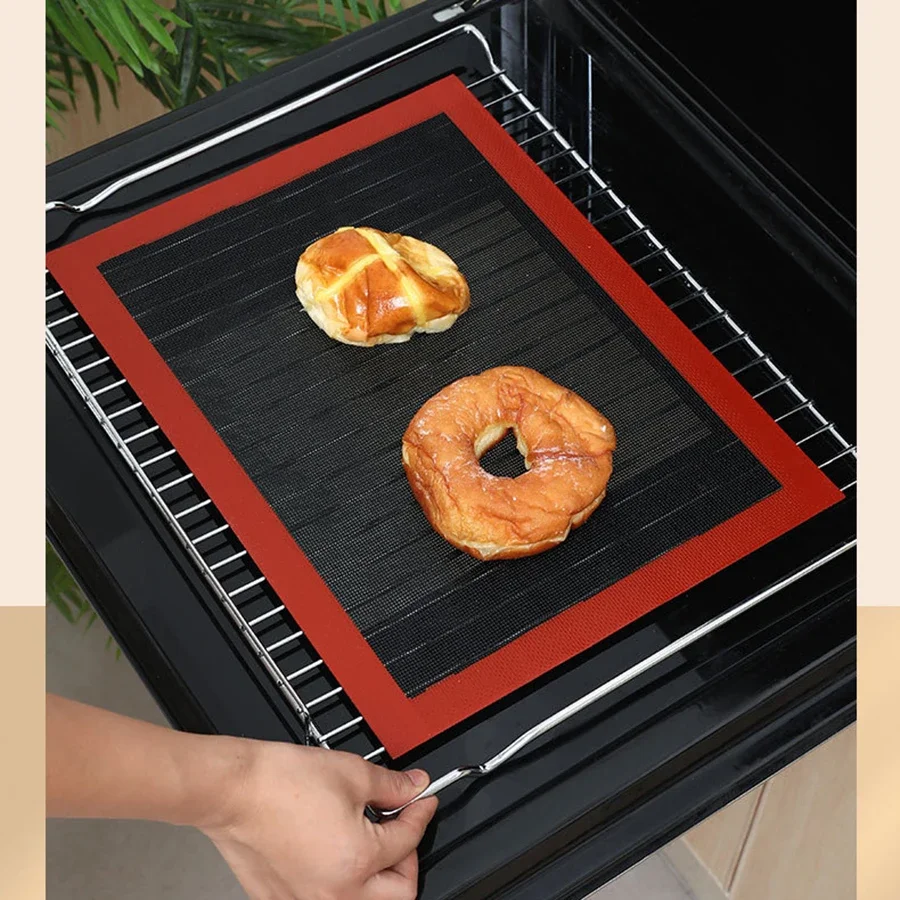 30x40cm Black Perforated Silicone Baking Mat Non-Stick Baking Oven Sheet Liner for Cookie Bread Macaron Pastry Baking Suppliers