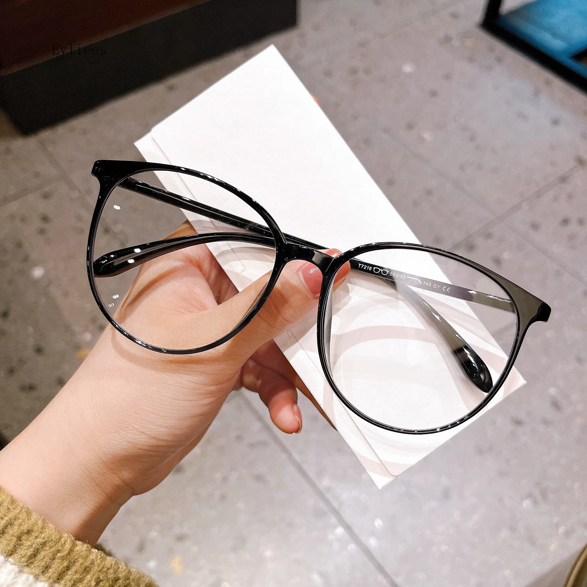 Fashion Round Leopard Short-sighted Eyeglasses Women's Trendy Transparent Computer Glasses Anti-blue Optical Spectacle Eyewear