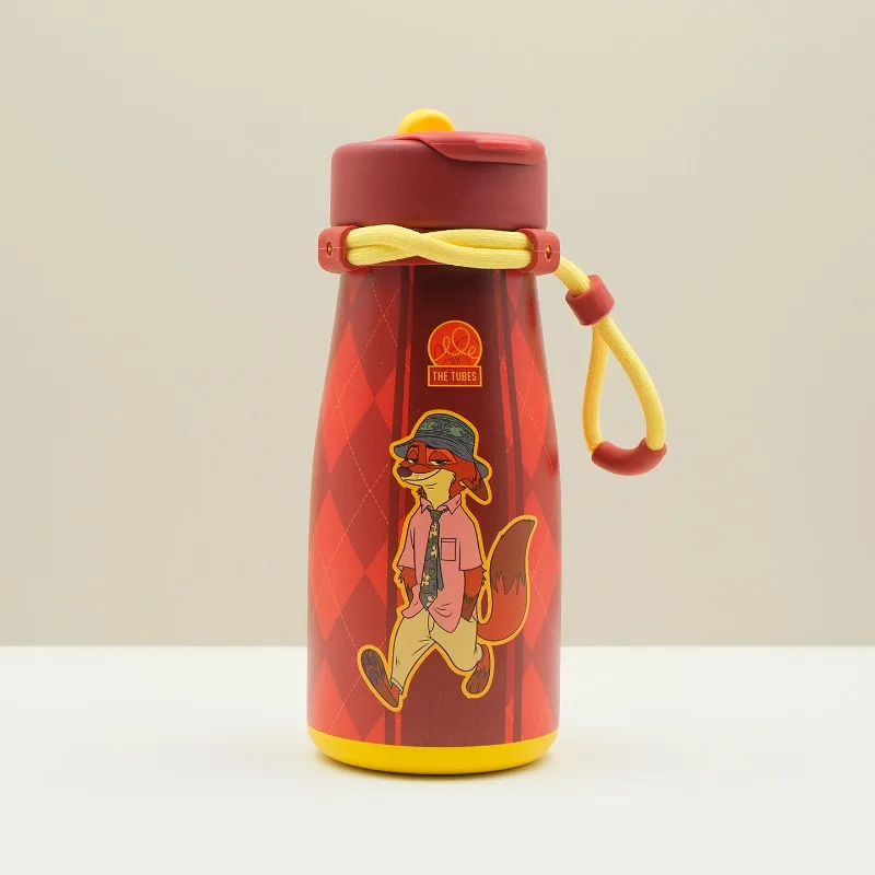 Disney Zootopia Nick and Judy Insulated Cup for Girls, Stylish Water Bottle,Holiday Gift, Cartoon Anime Travel Cup, Cute Thermos