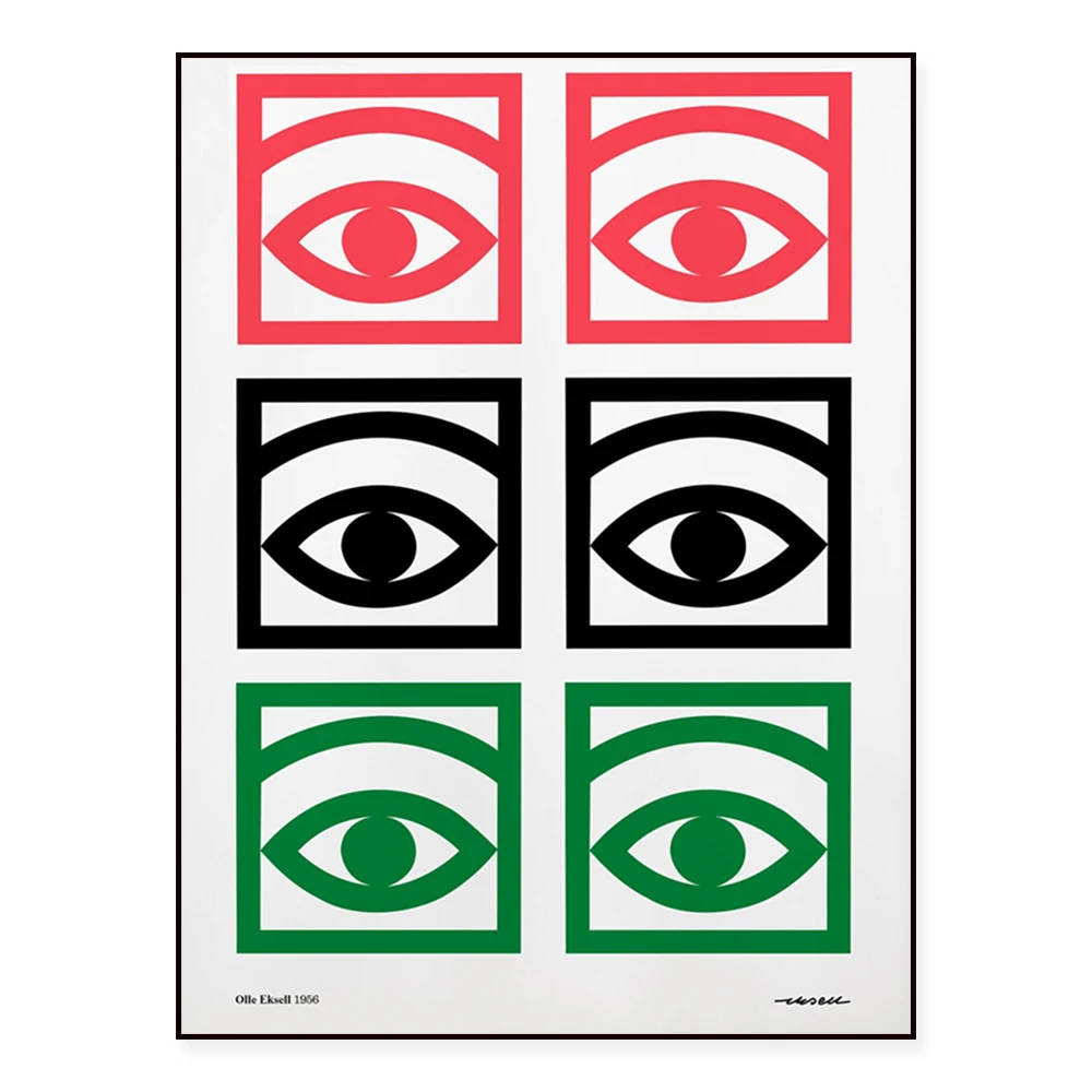 Olle Eksell Cocoa Eyes 1956 Vintage Print, Ögon Cacao One Eye Poster, Minimalist Poster, Printable Wall Art