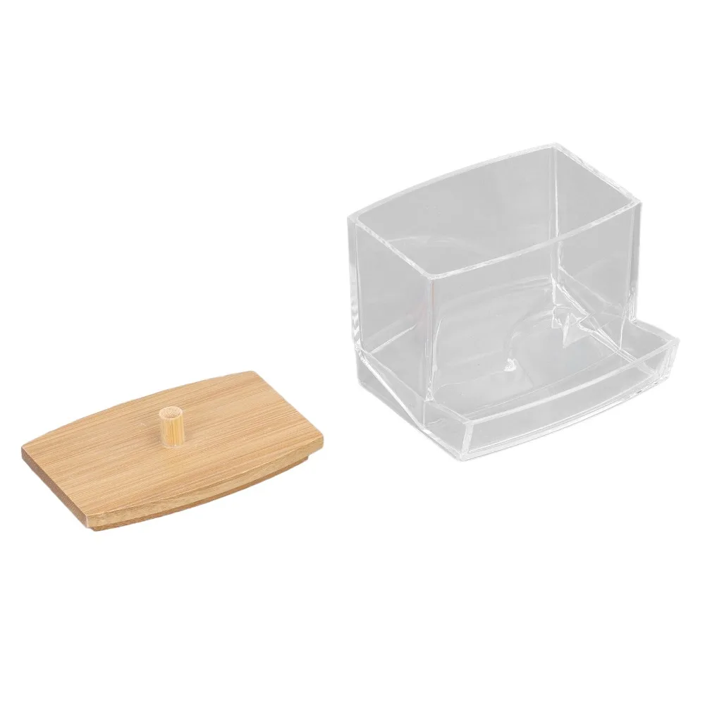 Sturdy Durable Cotton Swab Box High Smoothness Transparent Cotton Swab Storage Case Portable Multipurpose Cotton Swab Holder