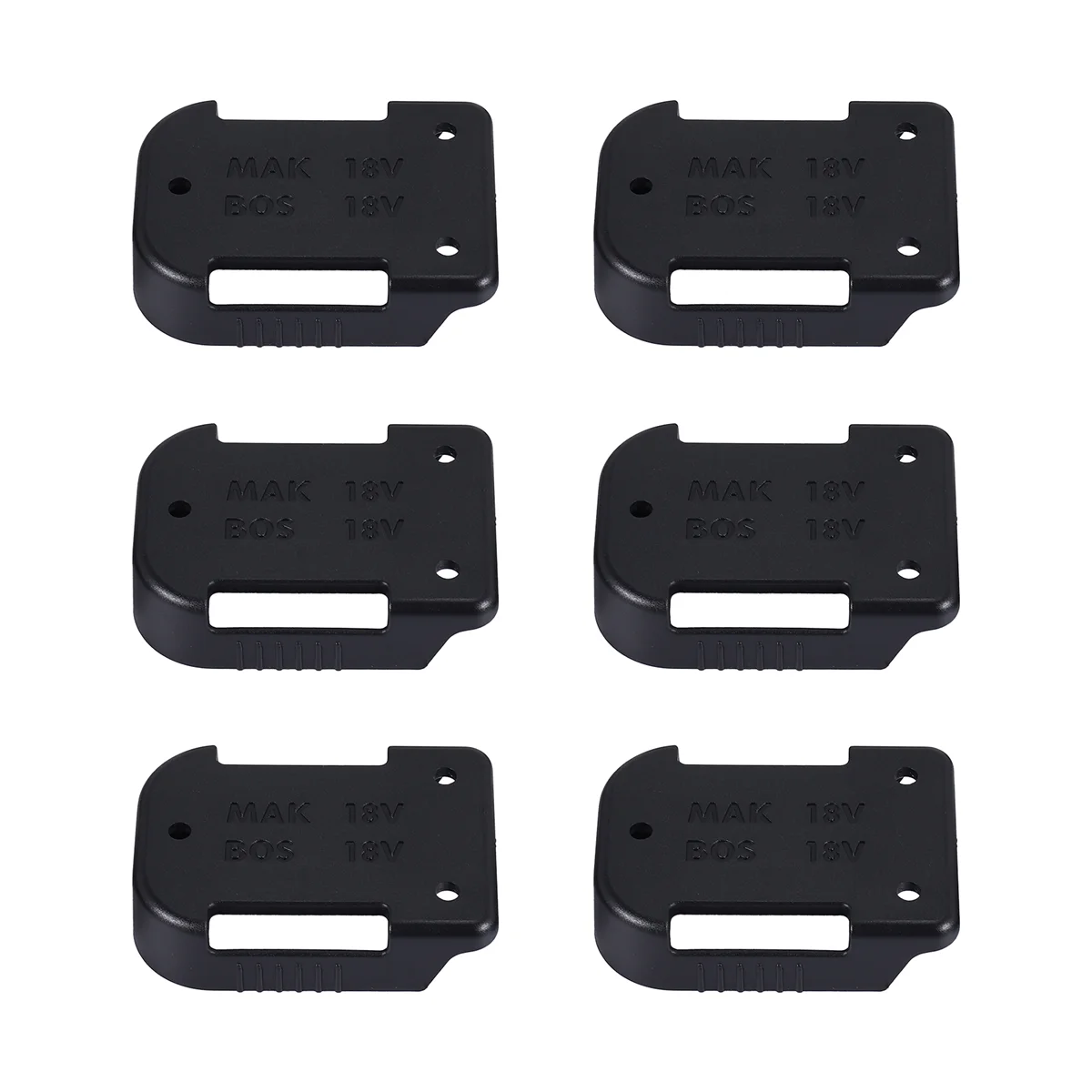 6 Pack Battery Mounts Holder for Makita 18V Battery,Also for Bosch 18V Battery Mounts/Belt Clip,Wall Battery Holder