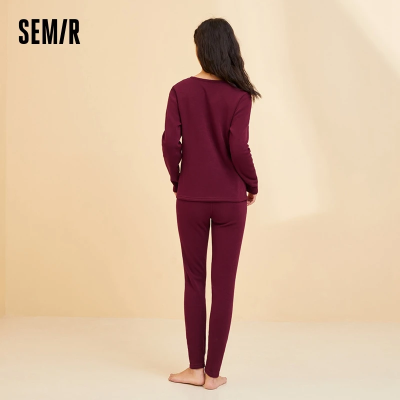 Semir Suit Women Autumn and Winter Velvet Thickened Warm and Comfortable Long-sleeved Suit