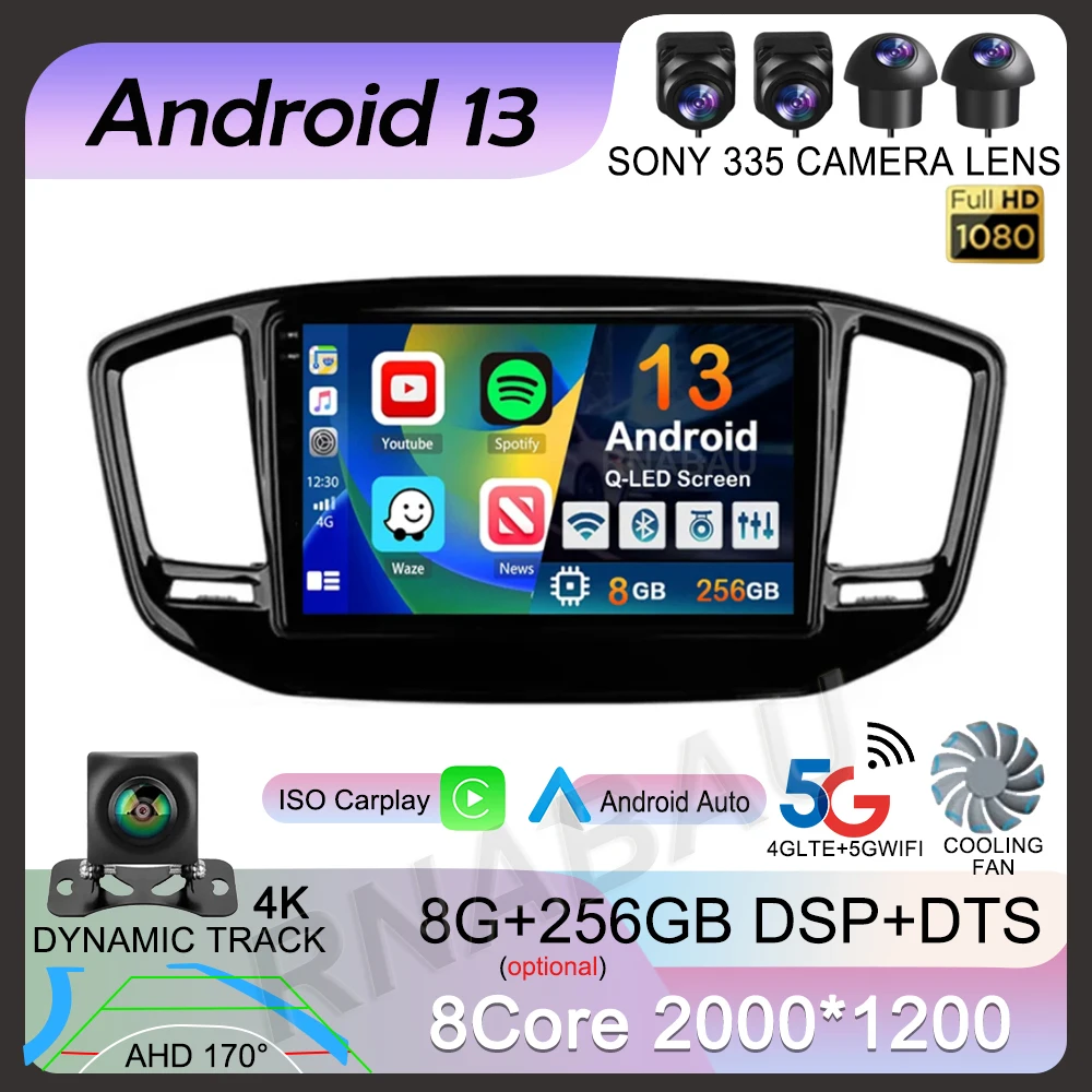 

Автомобильный радиоприемник Carplay, Android 13, для Geely Emgrand X7 Vision X6 Haoqing SUV 2014-2020, мультимедийный видеоплеер, навигация GPS No 2din