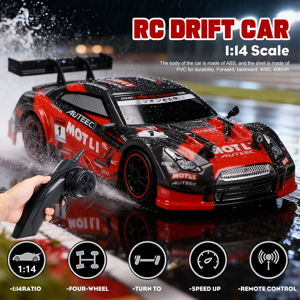

4Wd Rc Drift Car 1/14 Electric Toy Radio Controlled Racing Cars 40Km/h High Speed Electric Children's Racing Vehicle Birthday To