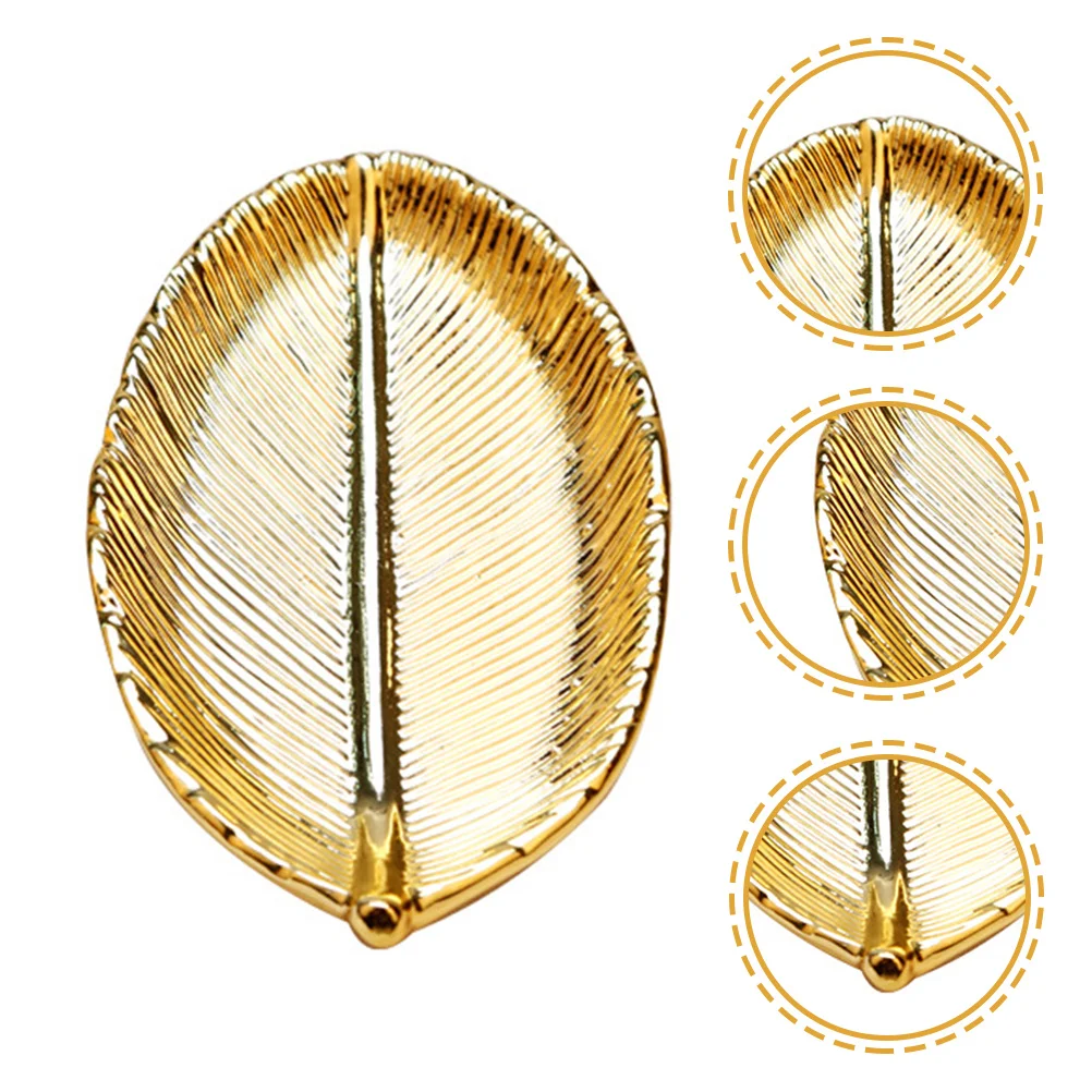 السيراميك مجوهرات عرض لوحة ورقة شكل حلقة حامل مسمار الفن عرض لوحة مجوهرات المنظم صينية تخزين المنزل