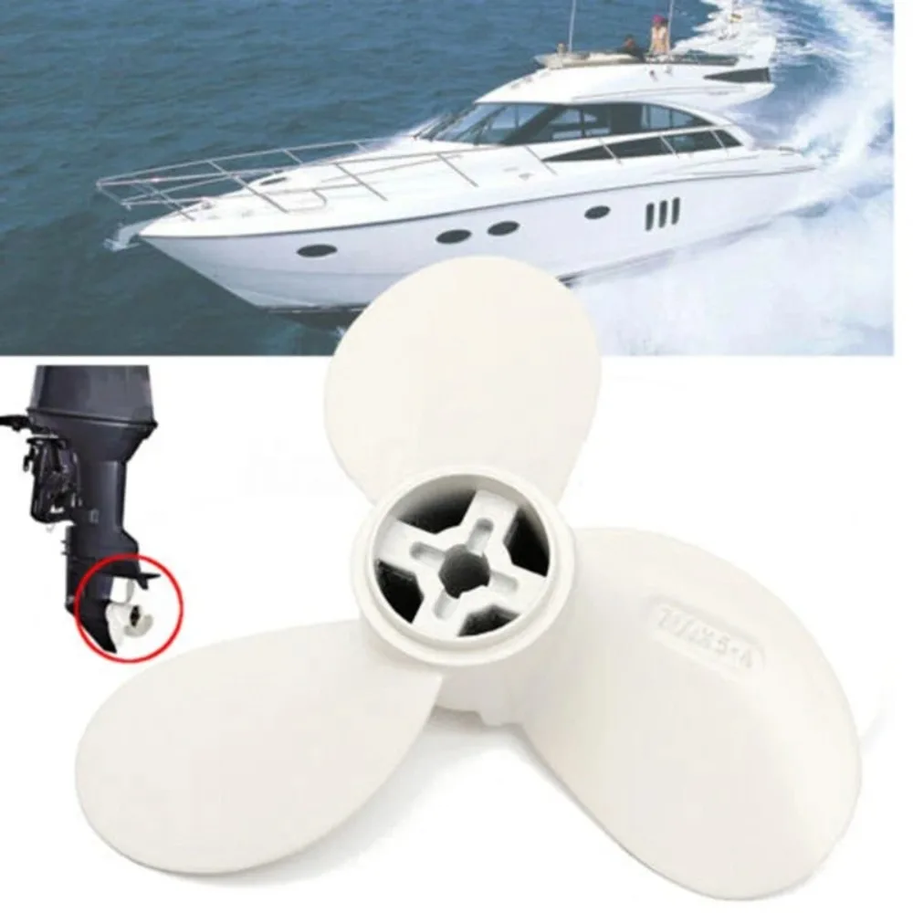 With Three Leaves Metal Outboard Propeller Aluminum Alloy White Outboard Engine Propeller 7 1/4X5-A Ship Spare Parts Propelleres