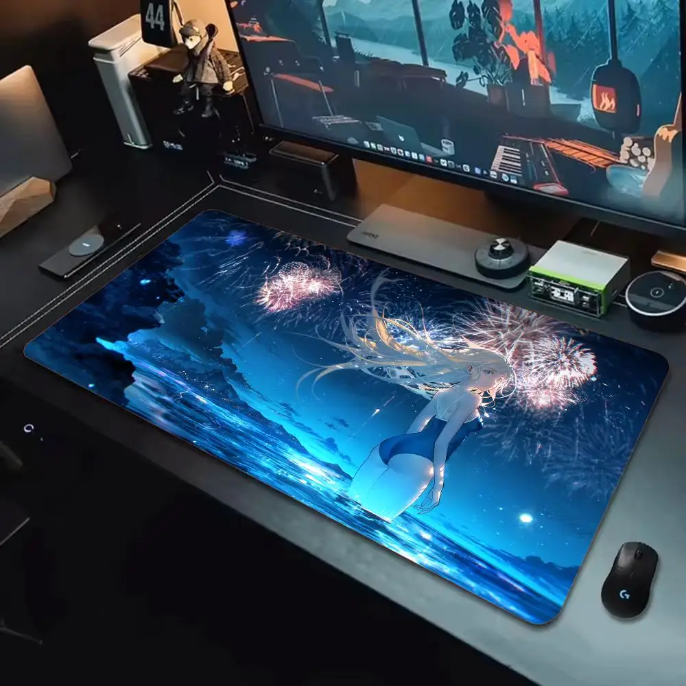 Summer Time Rendering Mouse Pad XXL Large Mouse Pad, Smooth Surface for Gaming, Non-Slip, Comfortable Desk Mat