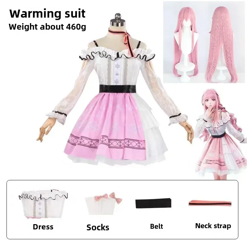 

Nikki Cosplay Costume Infinity Nikki COS Clothes Sweet Pink Lolita Dress Uniform Wig Set Carnival Party for Women SKIRTS