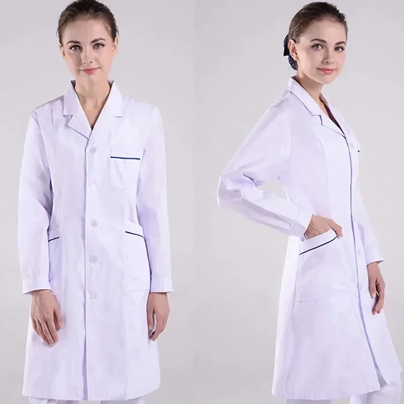 

Nurse Uniform Women Clothing Summer Hospital Doctor Clothes Pharmacy Lab Coat Work Wear White Coats Cotton Nursing Scrubs