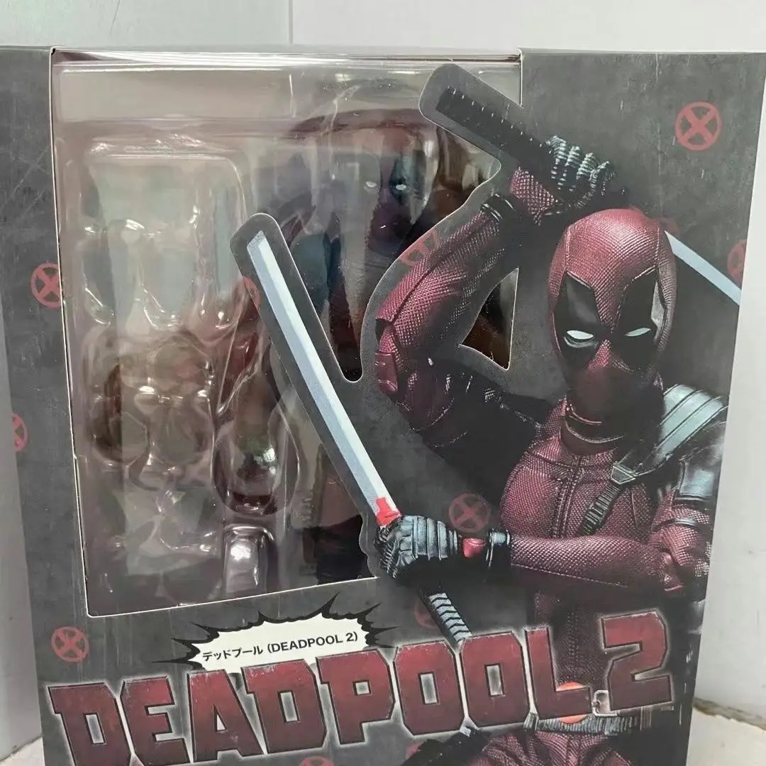 

Marvel Hero Deadpool Xiaojian Full Joint Mobile Handmade Model Toy Doll Set Desktop Ornament Gift for Men's Birthday In Stock