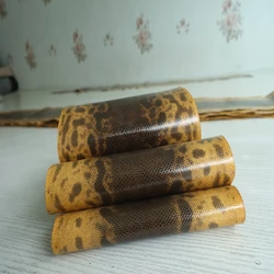 Yellow oil wax color pattern sand snake skin width 16-20CM handmade genuine leather