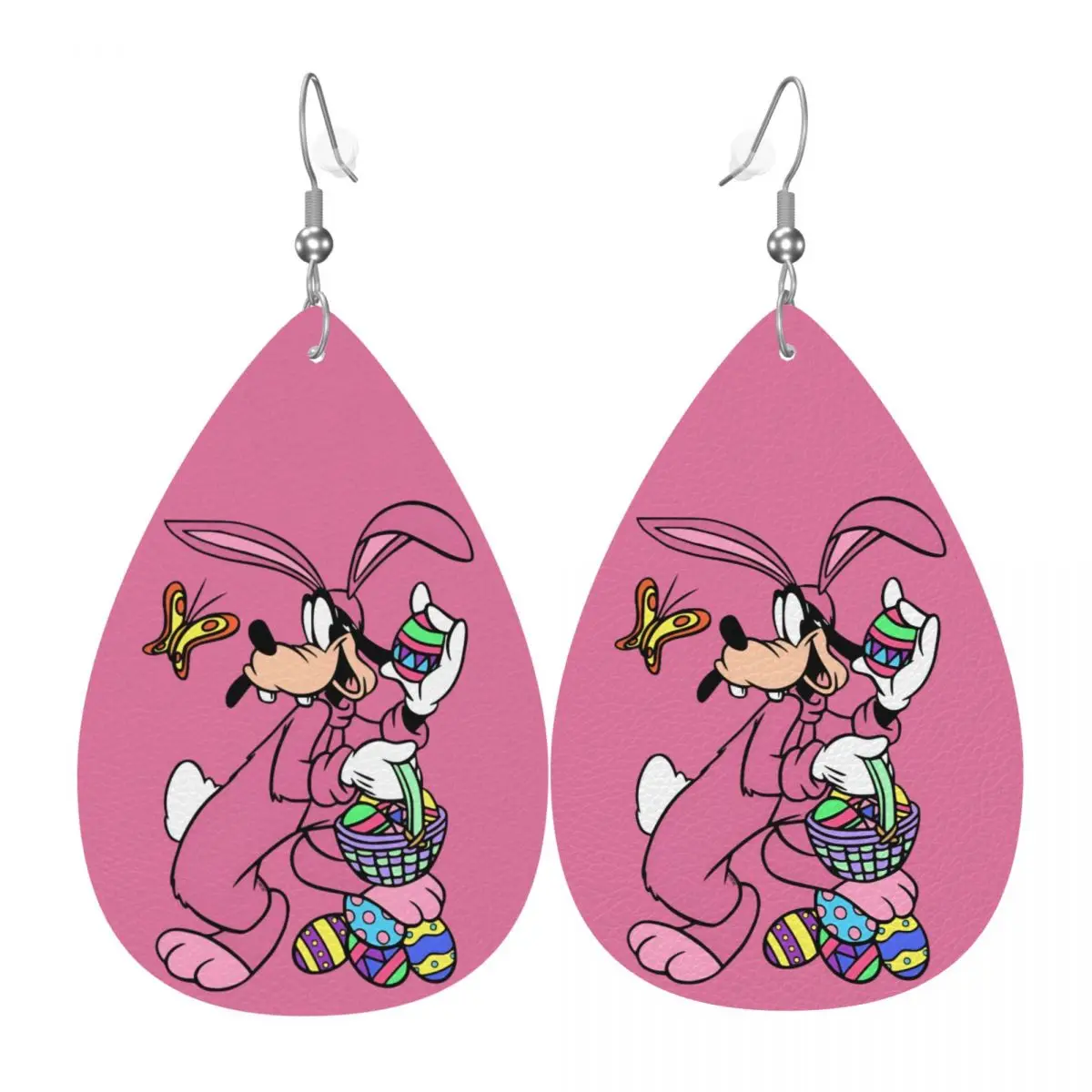 

Модные кожаные серьги-капли «Гоуфи» для женщин, аксессуары в стиле аниме и мультфильмов, на День святого Валентина