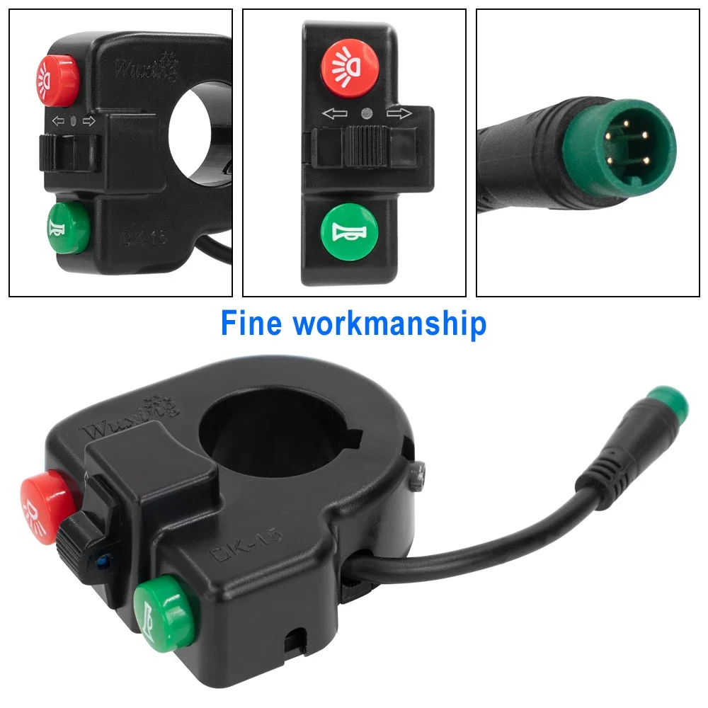 Waterdichte 5pin Stuur Koplamp Hoorn Richtingaanwijzer Schakelaar voor KUGOO M4/PRO Elektrische Scooter 3 in 1 Vervangen accessoires