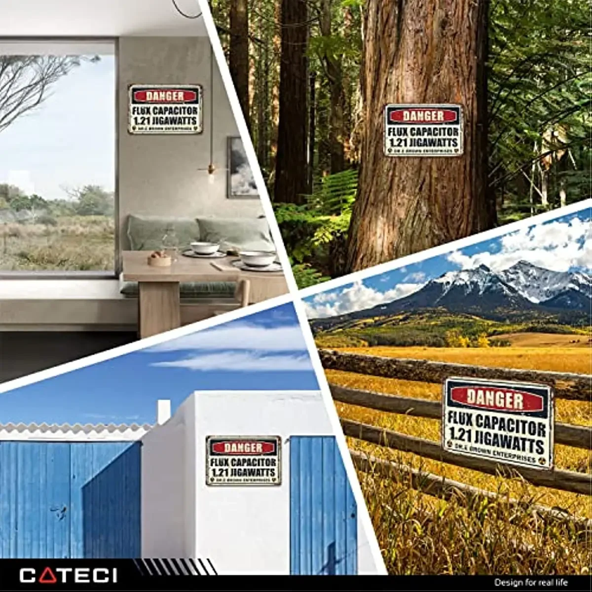 Doc Brown Back to The Future Flux Capacitor Jigawatt Tin Sign ديكور المنزل علامة معدنية لوحة ديكور المرآب #3