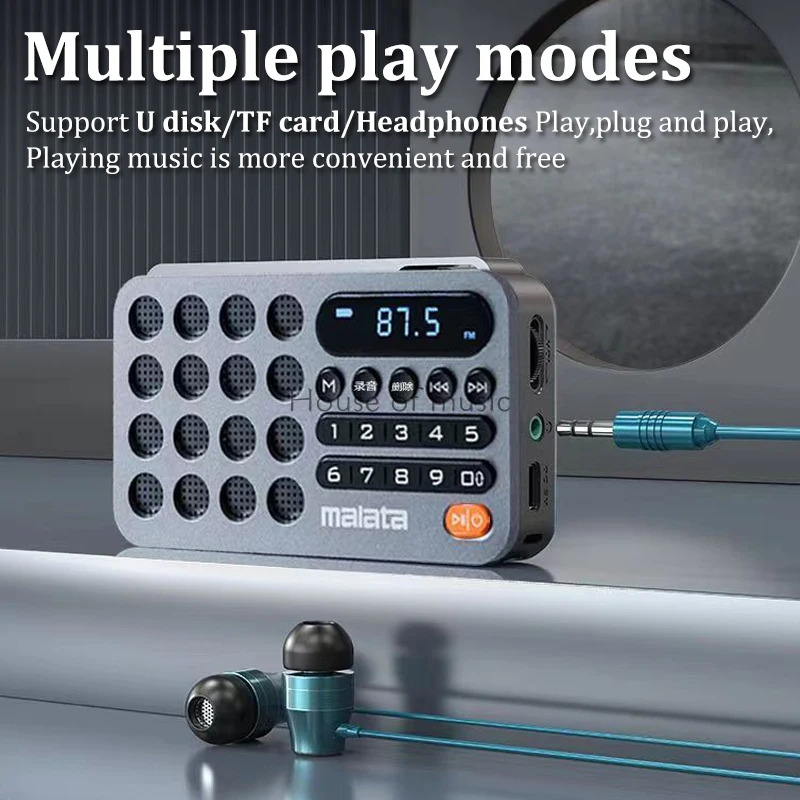 A52 Multimedia FM Radio Wireless Bluetooth Speakers Mini Subwoofer Support TF Card /USB Play Large Battery and Long Battery Life