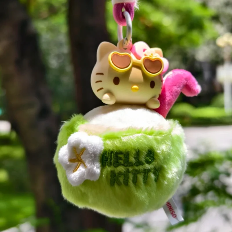 

Натуральная в наличии Kitty, летняя черная кожаная сменная цветная плюшевая слепая коробка, подвеска, милые кавайные подарки для девочек, модные игрушки