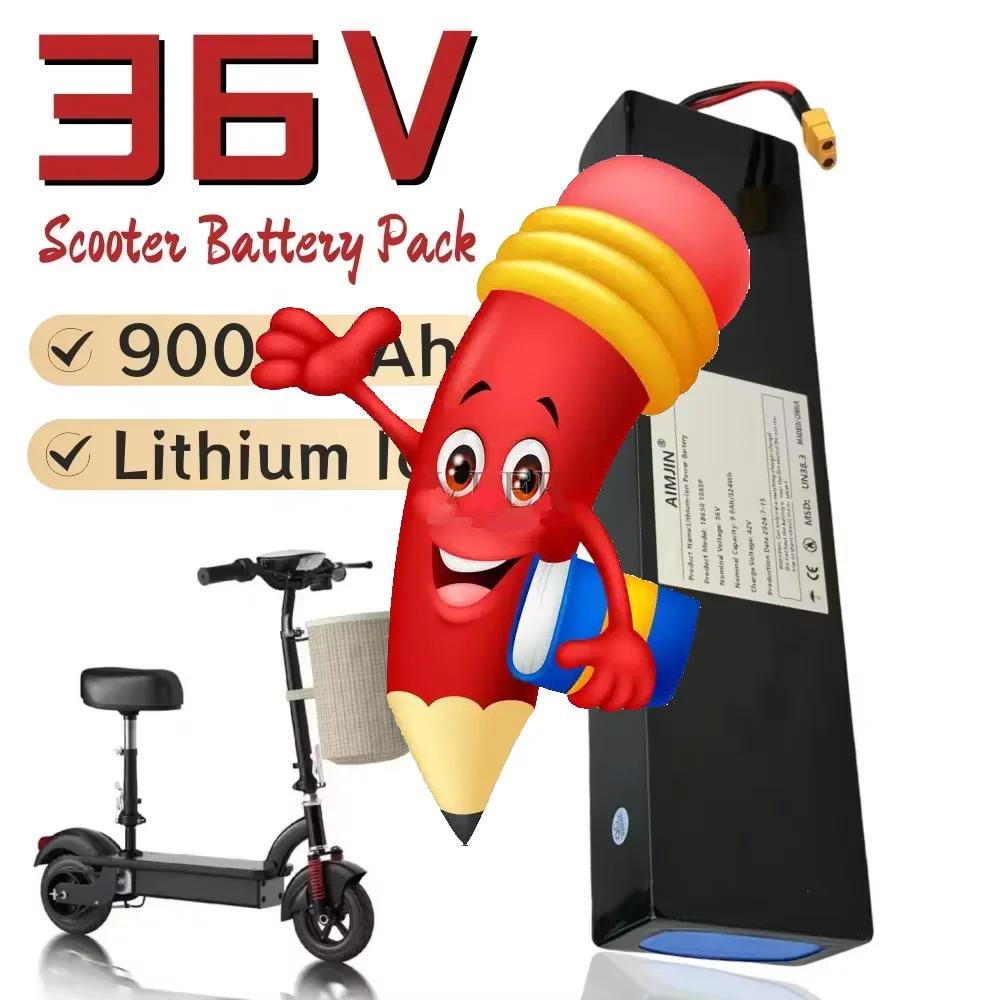 

9000mAh 18650 Lithium Battery Pack 10S3P 36V For Kugoo S2 / S3 / S4 / M2 Scooter Battery etc accessories with BMS