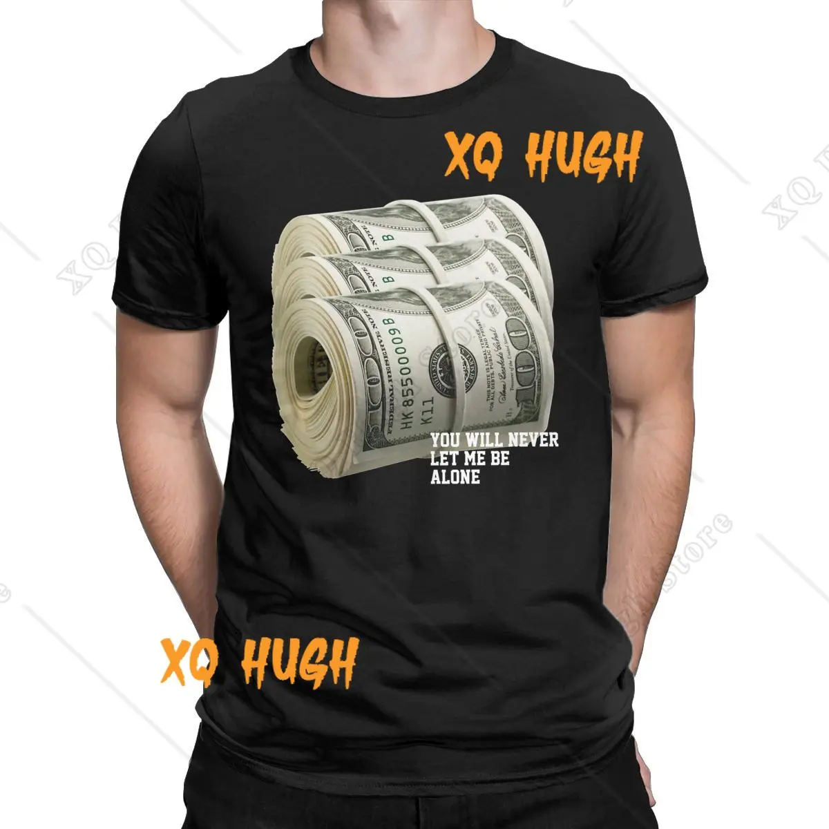 3 Mony Roll Bundle Of Banknotes T-Shirts Men Hip Hop Harajuku Vintage Cotton Tee O Neck Short Sleeve T Shirts Summer Clothing