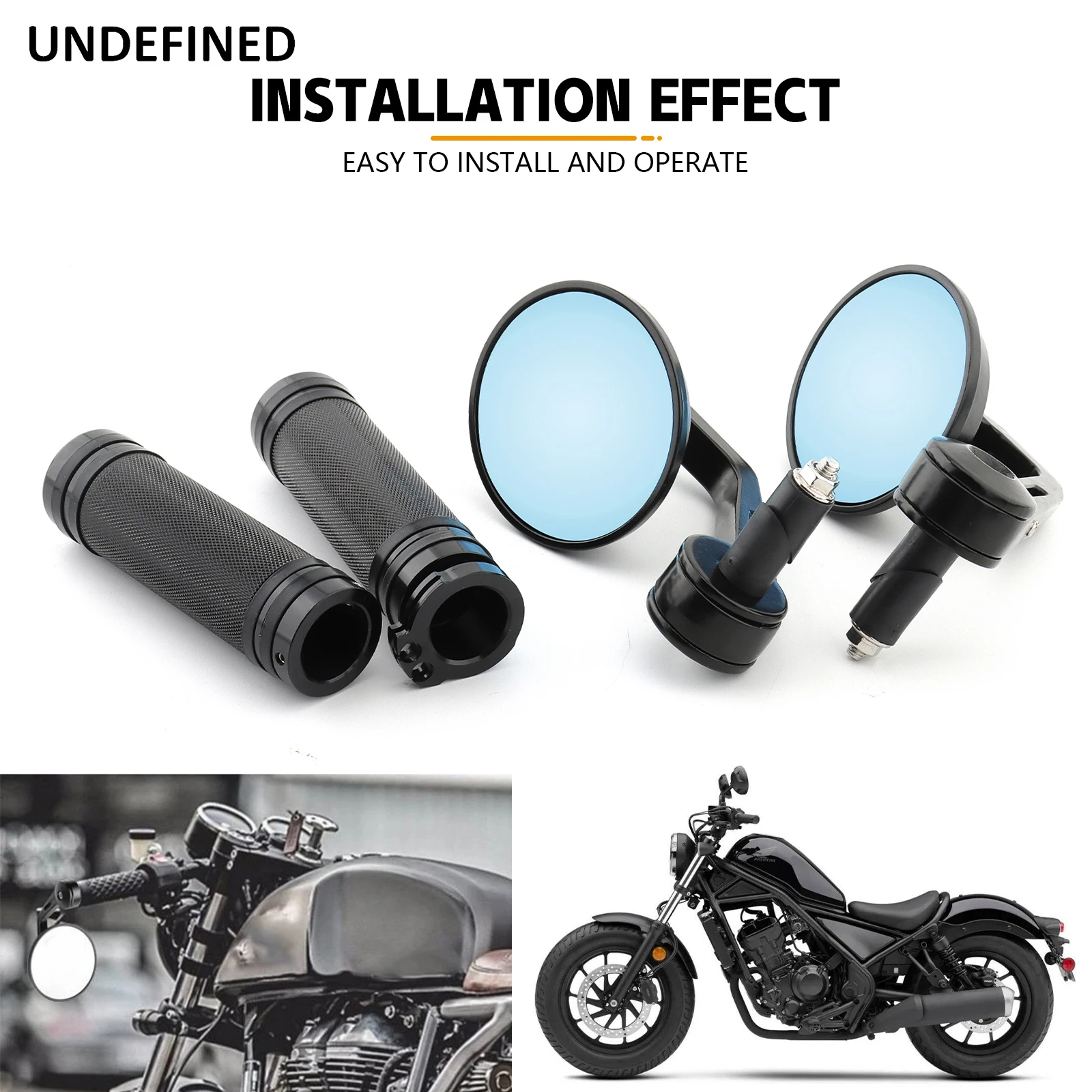 Bar End Mirror 22mm 7/8'' Cable Handlebar Side Rearview Mirrors for Harley Street 750 500 XG750 XG500 2015-2020 Retroviseur Moto