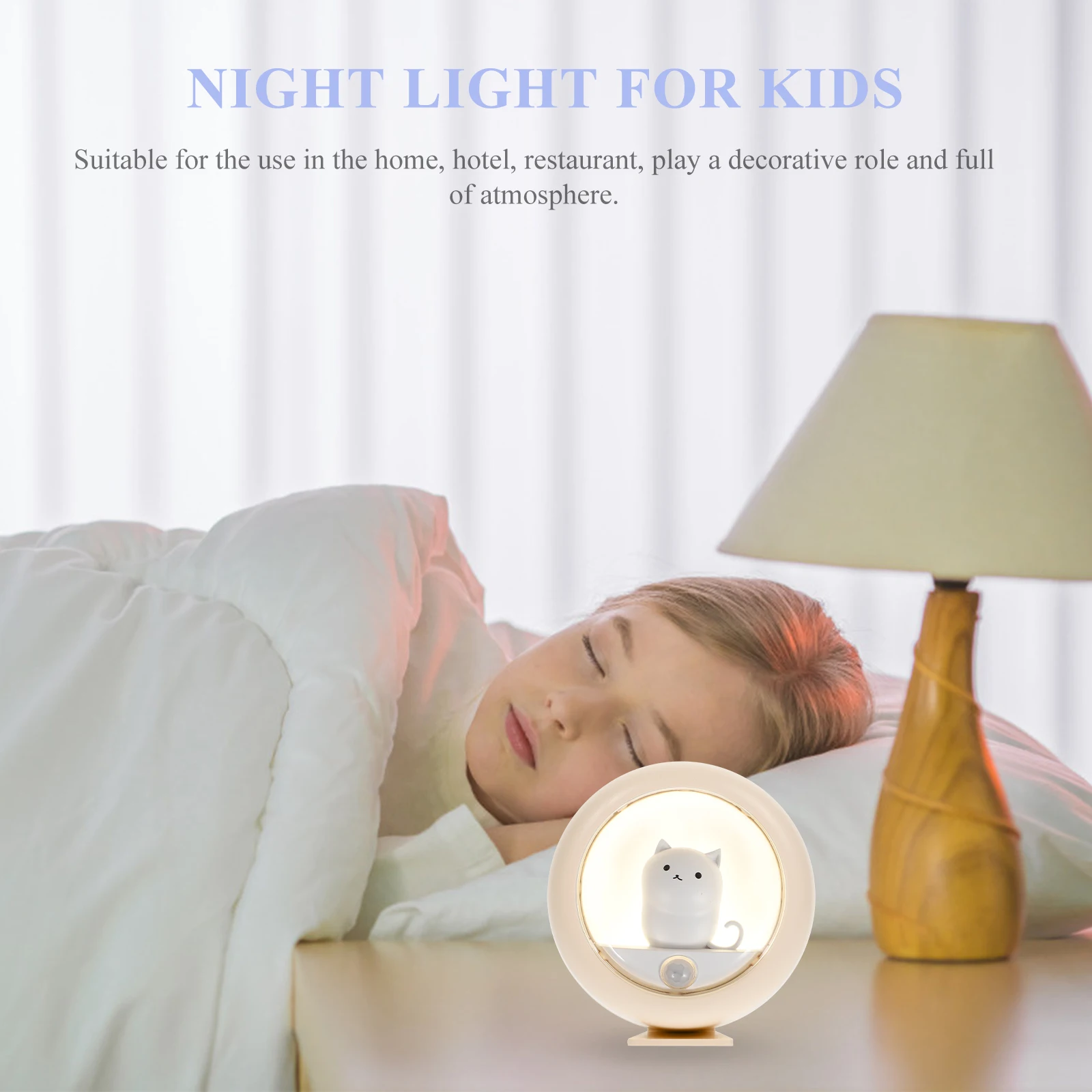 

Motion Sensor Night Light Cat Design Small Nightlight For Kitchen Hallway Closet Stairs Indoor Security Room