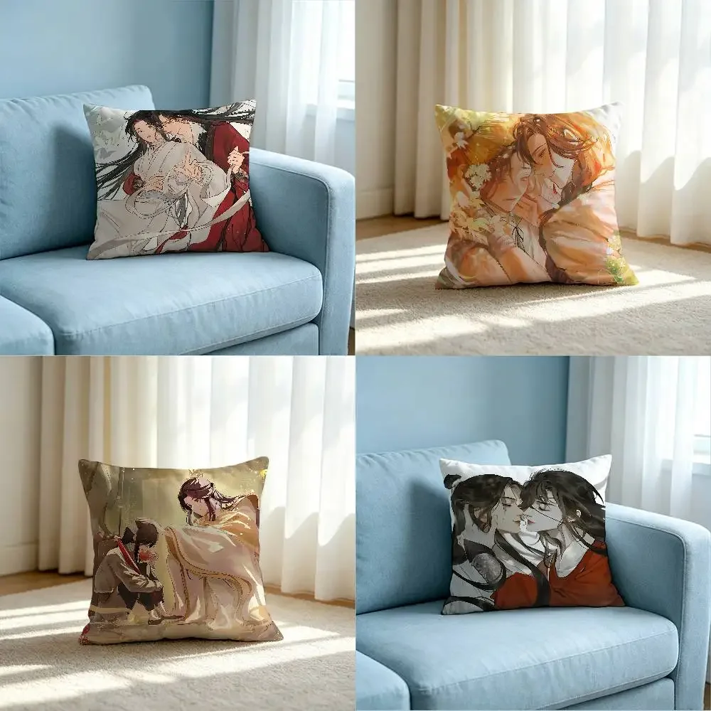 Heaven Officials Blessing Customizable Square Pillowcases, Stylish And Soft, Perfect For Beds, Cars, And Sofas.