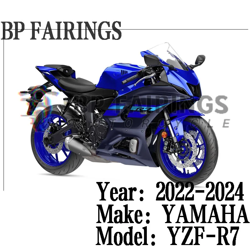 For YAMAHA YZF-R7 2022 2023 2024 Motorcycle Fairing Kit Fit for YAMAHA R7 2022-2024 yzf r7 Bodywork Fairings Set Blue