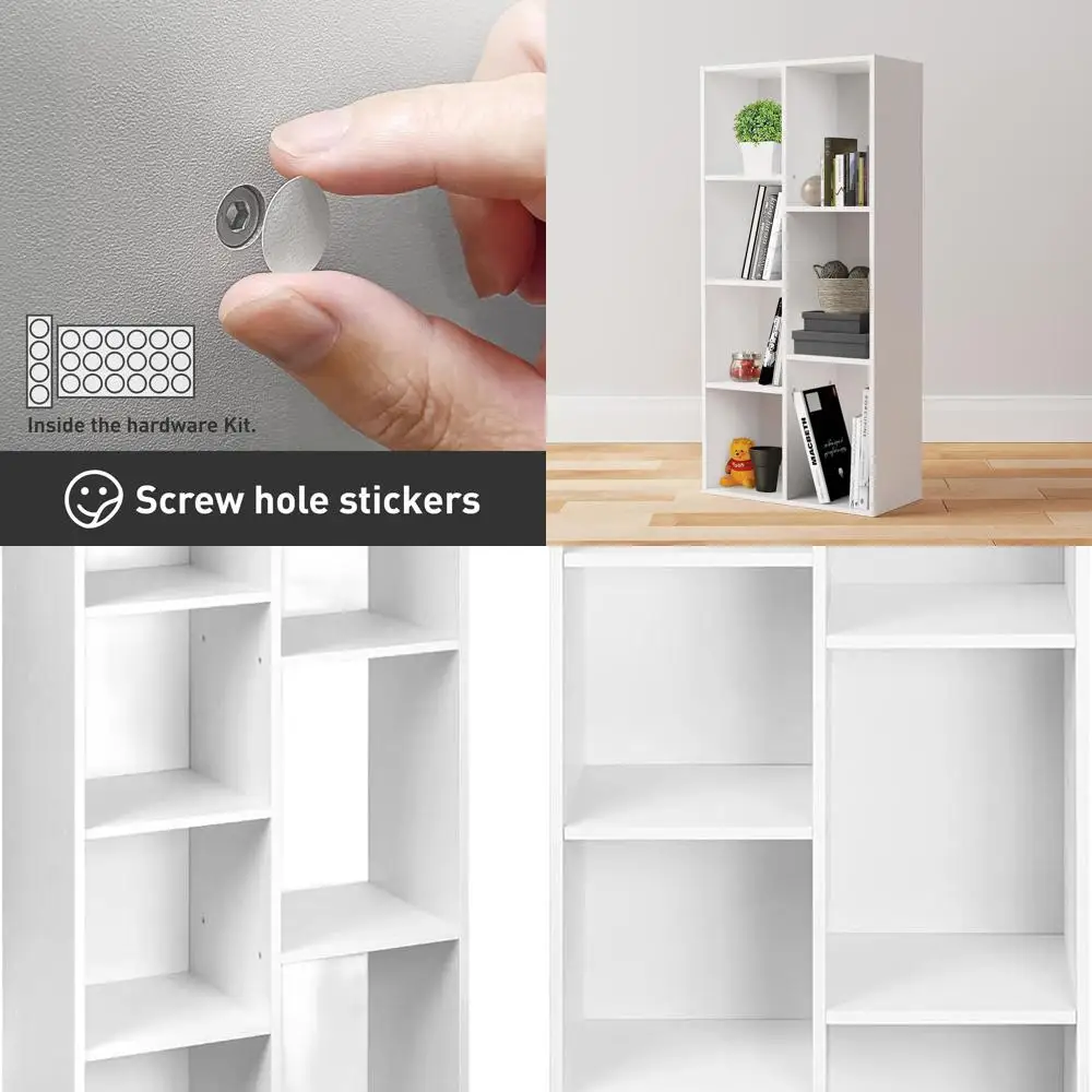 

Книжная полка-органайзер на 7 кубов — Amazon Basics, хранилище для дома и офиса, белая, 9,25 x 19,49 x 41,73