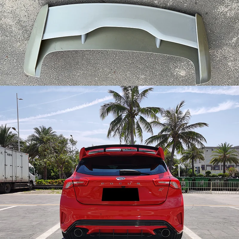 For hatchback Ford Focus 5-door RS spoiler  High-quality ABS plastic unpainted color rear spoiler trunk car top wing 2019-2022