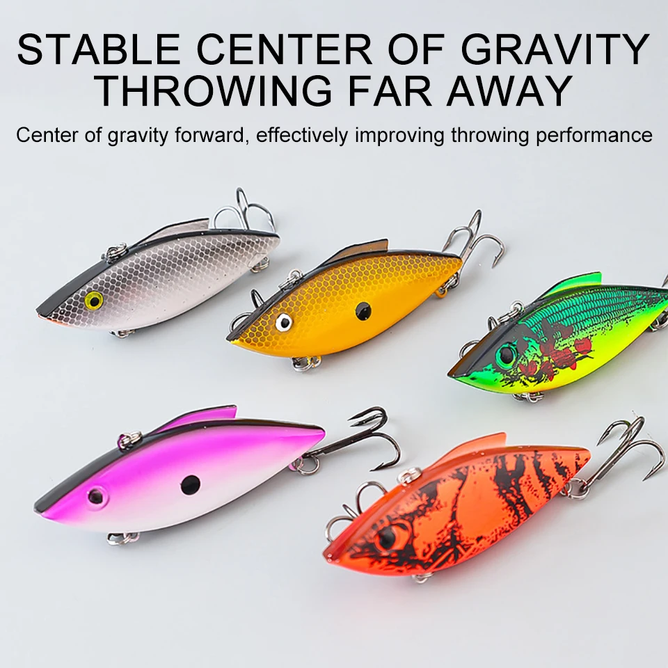 1PCS Crankbait Fishing 11.4g/18.6g Jig Vibration Sinking VIB Lure Pike Fishing Artificial Spoon Rattling Lipless De Pesca Lure