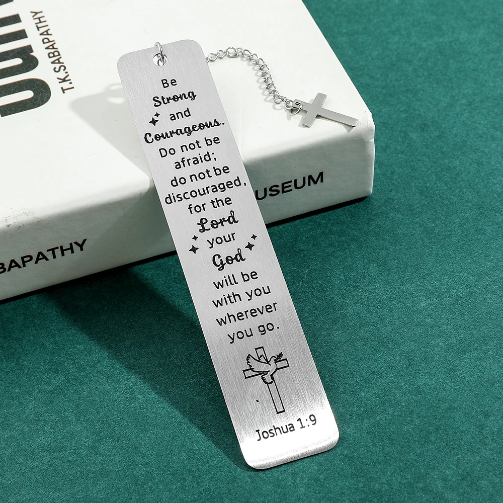 Religious Cross Stainless Steel Bookmark Guard Belief Believer Men Women Bookmark Special Teachers' Day or Festival Gifts