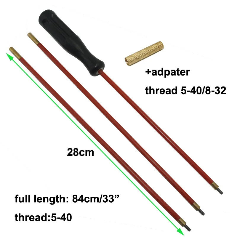 Green World  Plastic Coated Rotate Rods ,Brass Cleaning Rod Set