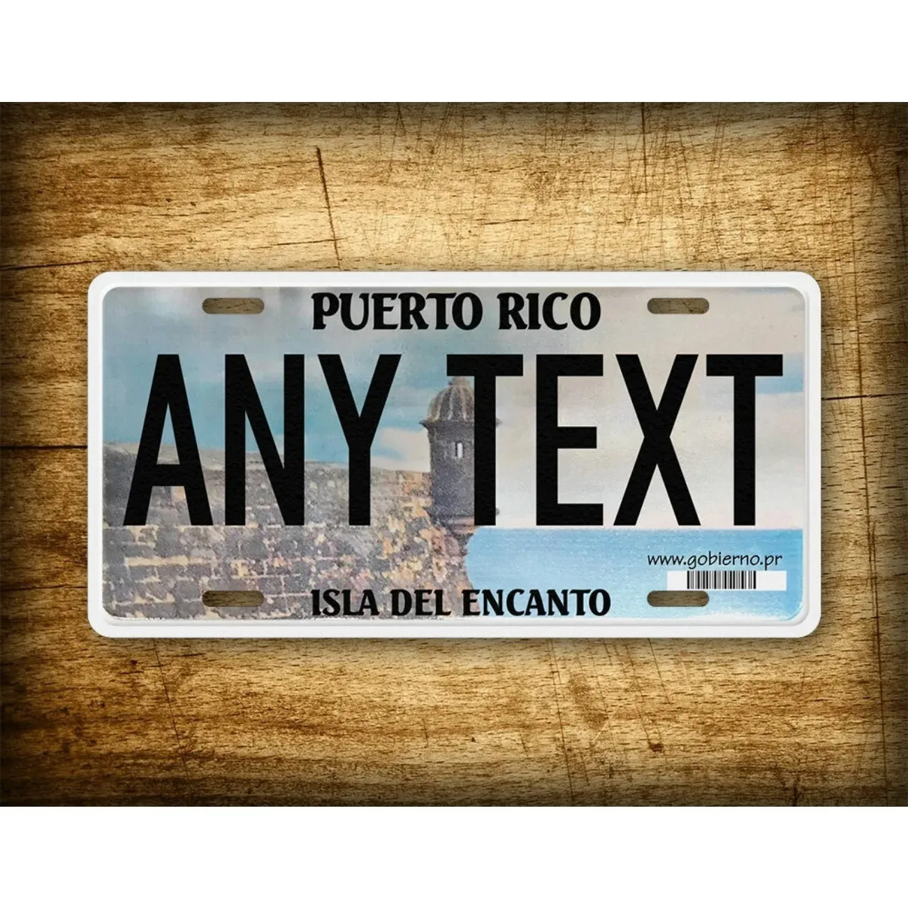 Custom Personalized Puerto Rico Metal Sign Waterproof Dustproof Home Wall Decor