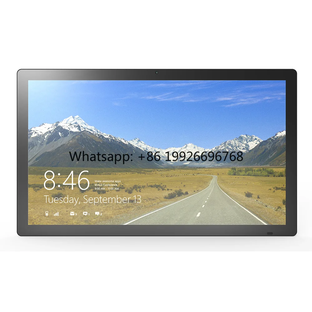 27 Inch Wall Mounted Aluminum Metal Business Use Advertising Display Indoor Use FHD IP65 Industrial Grade Touch Monitor USB/DVI