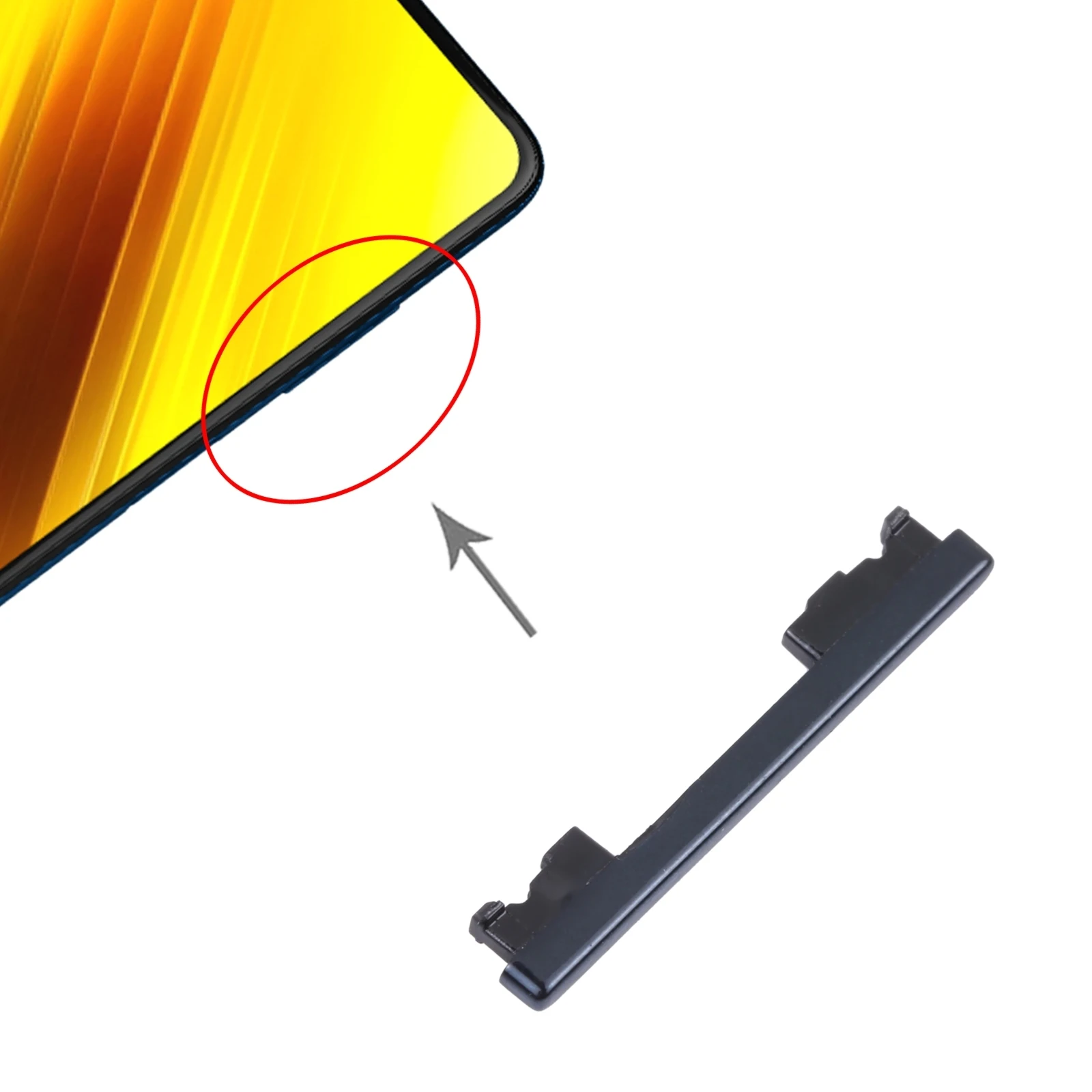 Volume Control Button for Xiaomi Poco X3 NFC / Poco X3 Side key Flex Cable Phone Replacement Part