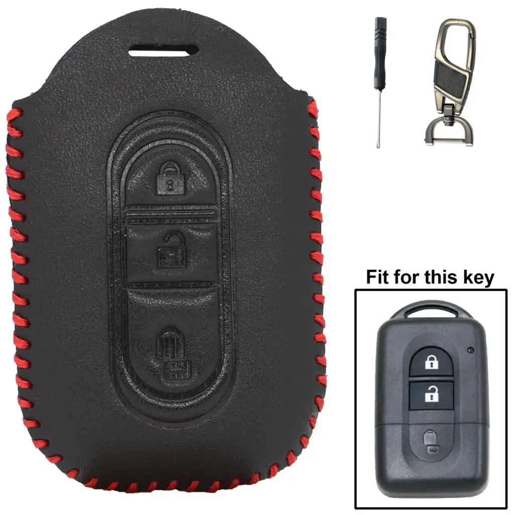 Remote Key Cover Car Keyring PU Leather For Nissan X-Trail Rogue Qashqai Tiida Pulsar Note Micra Pathfinder Navara NV200 Decor