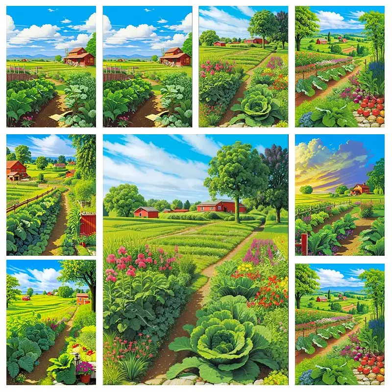 

GATYZTORY Paint By Numbers Countryside Drawing To Paint By Numbers Decor For Room Handicraft Kit Diy Gift Ideas