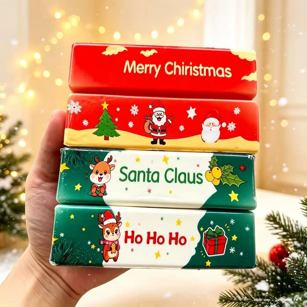 New Christmas Edition Slow Rising Squishy Toy, Viral Butter Stick Ultra Soft Wet Squeeze Stress Relief Fidget Toy