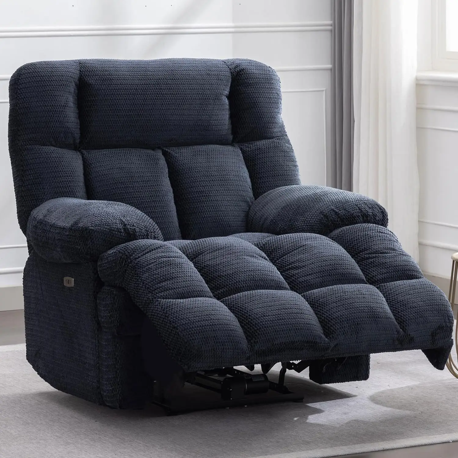 Oversized Zero Gravity Recliner for Adults, Electric Soft Fabric Sofa with USB Port for Living Room, Customized