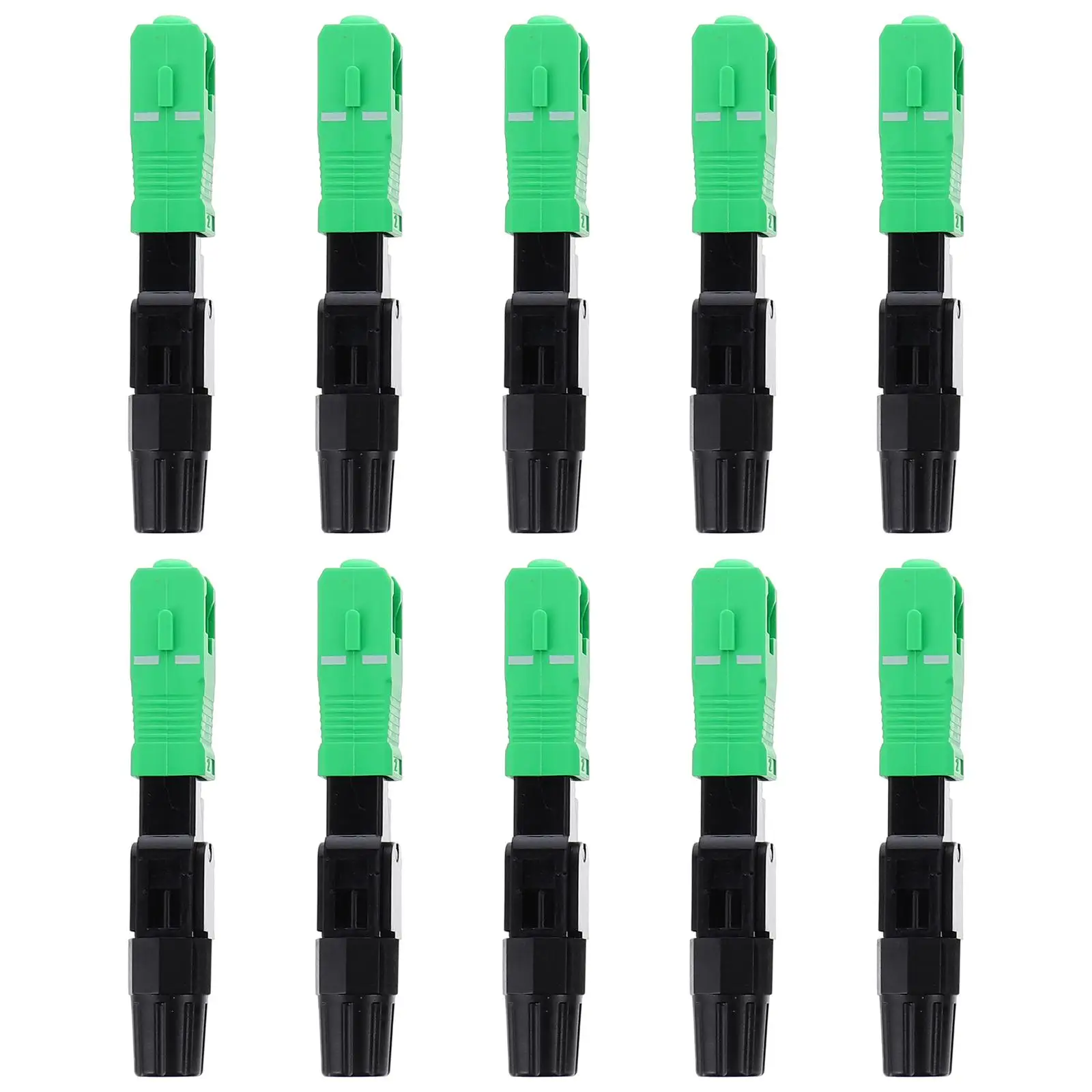

10 pcs Fiber Connector Quick Fiber Coupler Single Mode Adapter Easy Install Low Loss Audio Video Cable